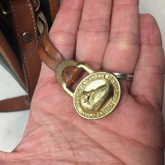 Dooney & Bourke Green Calvary Equestrian Flap All Weather Leather Crossbody Bag - Picture 9 of 16